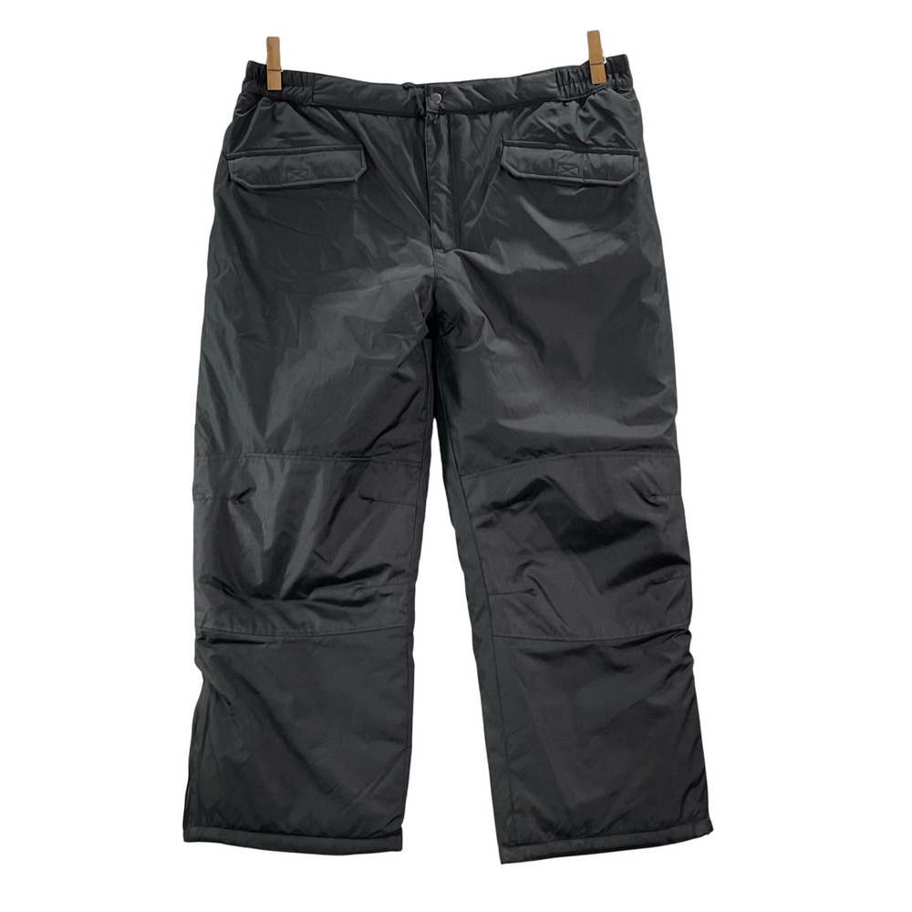 Bass Creek Snow Pants Mens XL Black Insulated‎ Winter Ski Bib Snowboard Camping